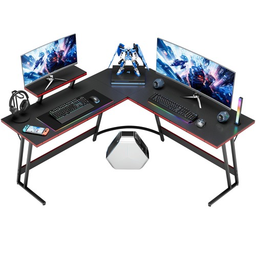 Shaped gaming desk computer - desk,