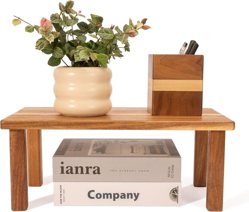 Acacia wood countertop shelf - acacia,
