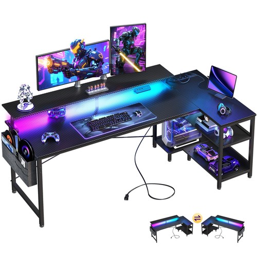 Inch shaped gaming desk - 66, l
