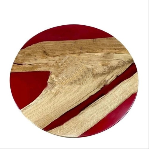 Wooden epoxy side table - wooden,