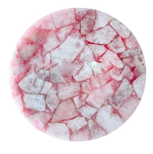 Round rose quartz stone coffee - quartz,